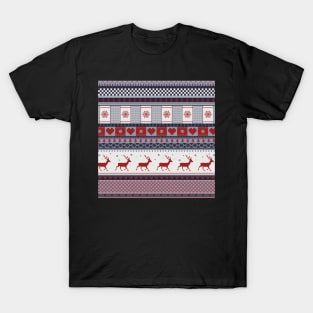 Scandinavian Christmas Pattern T-Shirt